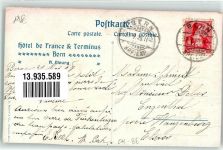 3000 Bern Berne 1908 Künstlersteindruck Hotel de France und Terminus