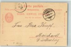 8500 Frauenfeld 1906 Ganzsache 10 Rappen