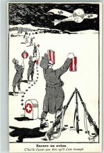 2900 Porrentruy Pruntrut 1916 Künstlerkarte Encore un avion C`lui-la n`peut pas dire quìl s`est trompe Flugzeug Soldat Uniform Gewehr sign Roges