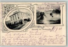 8212 Neuhausen am Rheinfall 1911 Foto AK Hotel Bahnhof Rheinfall