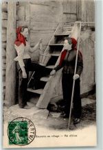 1873 Val-d'Illiez - Causerie au village