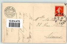 2400 Le Locle 1913 - Bauer sitzt vor dem Haus Chocolat Klaus Werbung