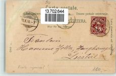 5012 Schönenwerd SO 1898 BOAKC Lithographie Bühl Kirchenplatz Kleinkinderschule Schulgebäude Gebrauchsspuren, bitte Scan genau beachten!