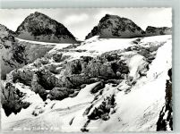7545 Guarda Foto AK Winter Gross Buin Hüttenstempel Wiesbadener Hütte
