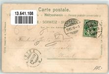 8805 Richterswil 1899 Gebrauchsspuren Lithographie Bahnhof Dampflok Eisenbahn