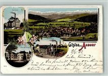 8355 Aadorf 1903 BOAKC Lithographie Spinnerei Villa Gebr. Sulzer Möbelfabrik Beschnitten Gebrauchsspuren, bitte Scan genau beachten!