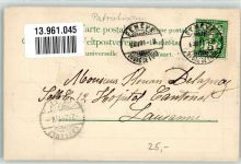 1901 Prägedruck Helvetia Wappen Flagge Patriotik Schweiz