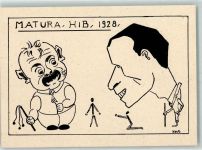 Künstlerkarte Matura 1928 sign. Keck