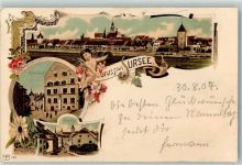 6210 Sursee 1904 Lithographie Unterstadt Oberstadt Engel