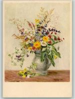 Muralto Feldblumenstrauss in Vase E. Zuppinger Pro Infirmis Schweiz Künstlerkarte