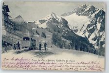 Dent de Jaman Gebrauchsspuren Bahnhof de Caux Jaman, Rochers de Naye