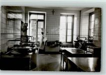 Neuchâtel Neuenburg Gewerbliche Küche, Innenansicht - Institut catholique de jeunes gens. La cuisine Motiv Schweiz 1961