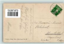 6314 Unterägeri 1915 Gebrauchsspuren Winter - vue generale mit Kirche