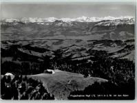 Napf - Flugaufnahme Berghotel Napf mit den Alpen