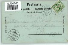 5034 Suhr 1902 BOAKC Gasthaus Bären u. Kreuz Handlung Widmer Lithographie / Mondschein