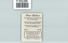 8216 Oberhallau - Vignette Wappen Kaffee Hag ca 1920-1940