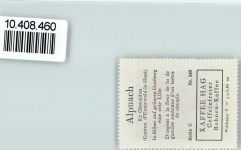 6055 Alpnach Dorf - Vignette Wappen Kaffee Hag ca 1920-1940 Lilie