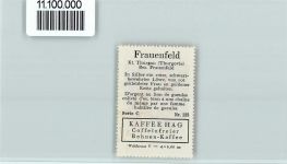 8500 Frauenfeld - Vignette Wappen Kaffee Hag ca 1920-1940