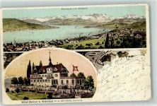8803 Nidelbad Rüschlikon 1903 Gebrauchsspuren Hotel Belvoir