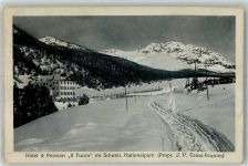 7530 Zernez 1915 Winter Hotel und Pension Il Fuorn Nationalpark Feldpost Nr. 156