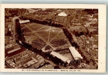 1200 Genève Genf Foto AK Fliegeraufnahme Fete de Gymnastique 1925