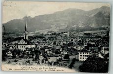 6064 Kerns 1914 Foto AK Kirche Hotel Burgfluh