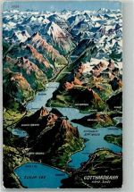 6000 Luzern Lucerne 1934 Foto AK Vogelschau Vierwaldstätter See Zuger See