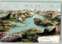 6000 Luzern Lucerne 1903 Foto AK Vogelschau Vierwaldstättersee