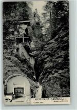 7062 Passugg-Araschgen 1906 - Kurhaus Quellenstöcke Schlucht und Trinkhalle