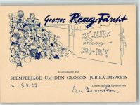 Zürich Grosses Reag-Fäscht - Ereignis 1932-1957 - Kontrollkarte zur Stempeljagd Motiv Schweiz