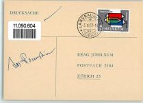 Zürich Grosses Reag-Fäscht - Ereignis 1932-1957 - Kontrollkarte zur Stempeljagd Motiv Schweiz