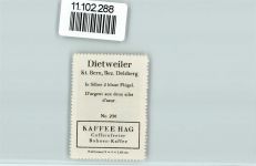 2802 Develier - Vignette Wappen Kaffee Hag ca 1920-1940