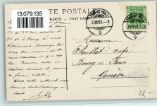 1814 La Tour-de-Peilz 1908 - La Tour de Peilz et Vevey, Burgturm, Teilansicht, gute Erhaltung AK
