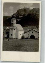7522 La Punt-Chamues-ch 1936 Foto AK Kirche