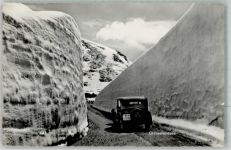 Grimsel 1953 Winter Auto Grimselstrasse