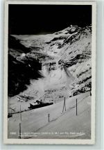 7710 Alp Grüm - Alp Grüm-Station mit Piz Palü und Palü-Gletscher Winteraufnahme