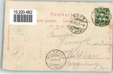 3000 Bern Berne 1902 Passepartout Prägedruck Viadukt Gämse Jagd Wappen Lithographie