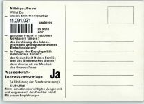 Bern Berne olitik - Wasserkraftkonzessionsvorlage - Stimme mit Ja Motiv Schweiz