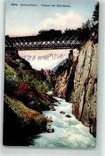 6487 Göschenen - Gotthardbahn Viadukt Eisenbahn Dampflok