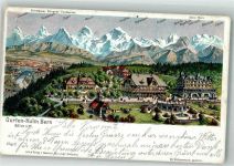 Gurten Kulm 1904 Lithographie sign. Steinmann, C. Hotel Bergbahn