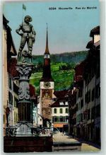 2520 La Neuveville - Rue du Marche Feldpost Bataillon No 69