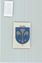 3532 Zäziwil - Vignette Wappen Kaffee Hag ca 1920-1940 Lilie