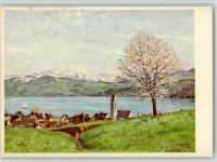 8706 Feldmeilen Meilen 1944 Künstlerkarte sign Max Geiser - Spendenkarte "Hülfe für Ältere Arbeitsfähige