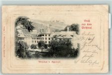 9057 Weissbad 1902 Gebrauchsspuren Prägedruck