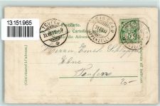 9057 Weissbad 1902 Gebrauchsspuren Prägedruck