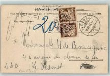 6354 Vitznau 1906 - Stempel Nachgebühr Taxe Briefmarken Frankreich