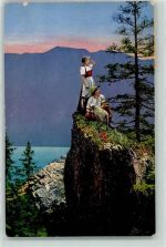 2560 Nidau - Ausblick vom Gipfel mit Schaf Ort lt. Stempel