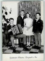Hergiswil b. Willisau Geschwister Christen - Akkordeon Motiv Schweiz 1963 Foto AK