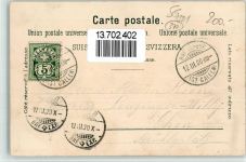 8877 Murg 1900 BOAKC Lithographie Hotel Schiffli Verlag Künzli Nr 1727