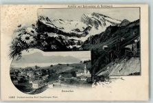 6376 Emmetten 1909 Gebrauchsspuren Kohltal Schwalmis ob Schöneck Kirche